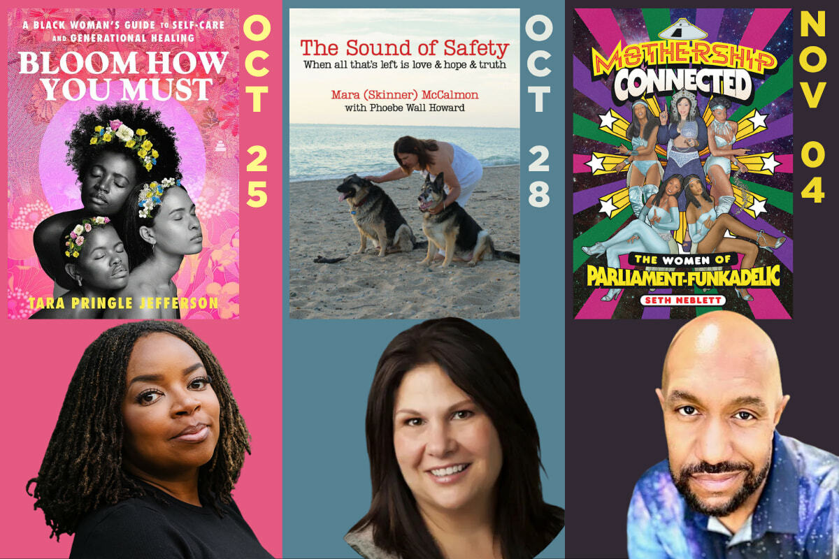 On October 25, hear Tara Pringle Jefferson. On October 28, hear Mara McCalmon. On November 4, hear Seth Neblett.