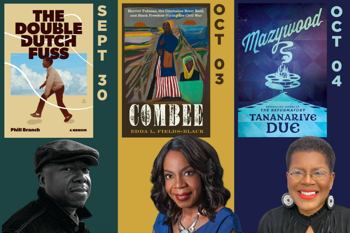 On September 30, hear Phill Branch. On October 3, hear Dr. Edda L Fields-Black. On October 4, hear Tananarive Due.