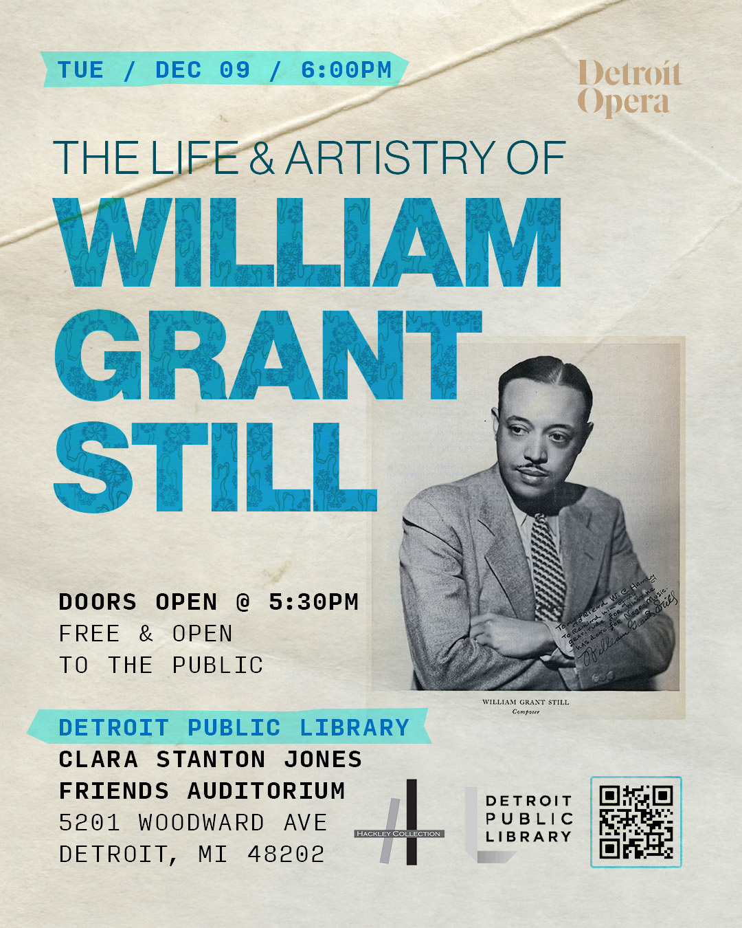 News: The Life and Artistry of William Grant Still: Detroit Public Library