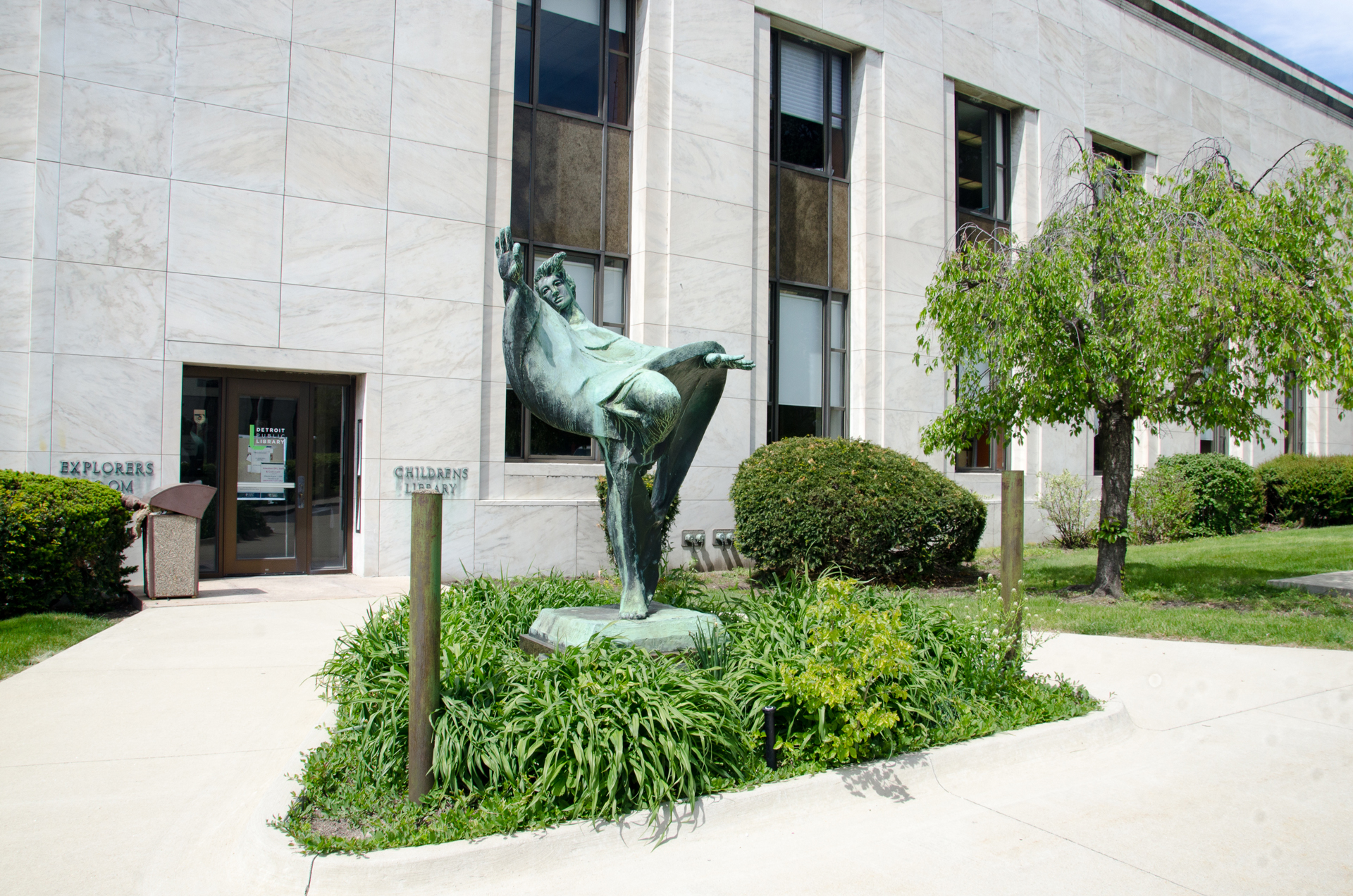 Dynamic sculpture at the Detroit Public Library's Main Library