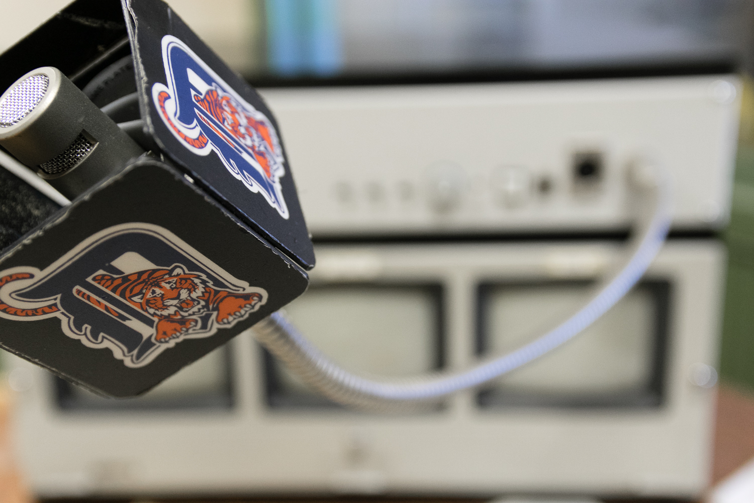 Microphone in Ernie Harwell Room